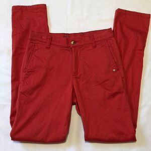 Monkee Genes Women's 28 / 6 Coral/Red Organic Cotton High Rise Skinny Jeans